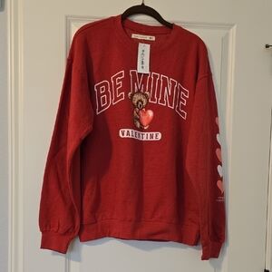 Simply Southern Red 'Be Mine' Teddy Valentine Sweatshirt. Size XS-S NWT